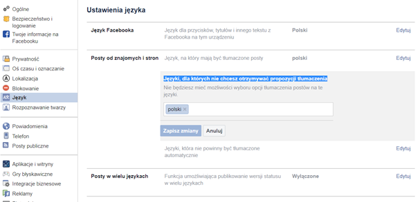 Jak przetłumaczyć post na Facebooku dogadamycie.pl
