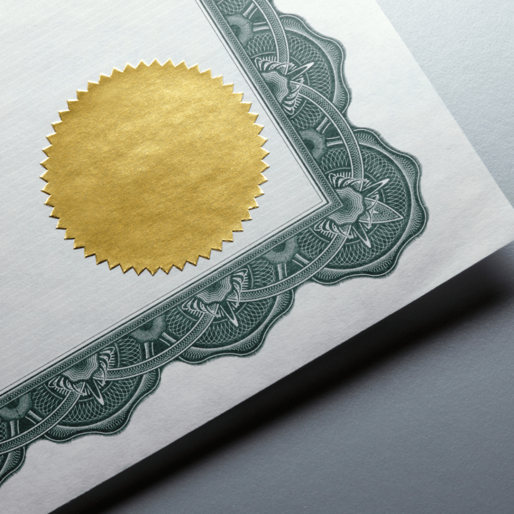 certyfikat znaczek na dyplomie Tłumaczenia przysięgłe język norweski - dogadamycie.pl